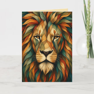 Lejon Art Design Porträttkort Kort