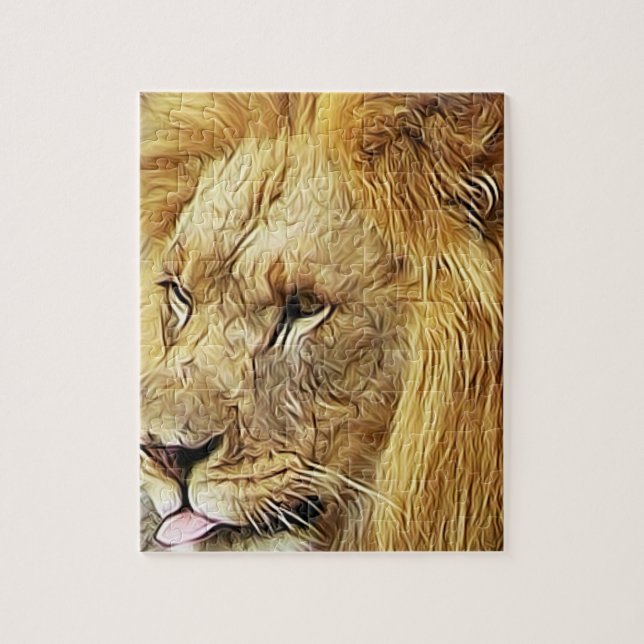 Lejon Art Puzzle Pussel (Vertikal)