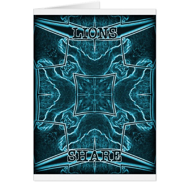 Lejon  Art-utskrift Hälsningskort (Framsidan)