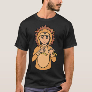 Lejon ASL Hand Gesture Döv Hearing Loss Awareness T Shirt