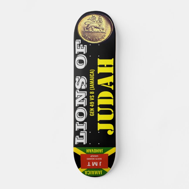 LEJON AV JUDA Rullbräda Mini Skateboard Bräda 18,5 Cm (Framsida)