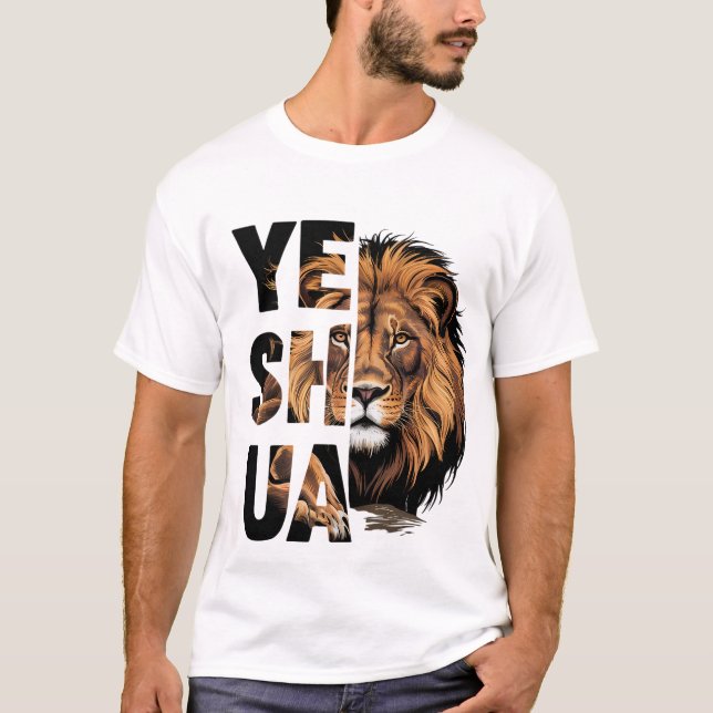 Lejon av Juda Yeshua T-shirt (Framsida)