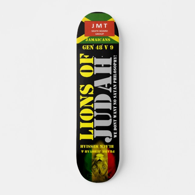 LEJON AV JUDAH JMT Skateboard, 7¾ tum Deck Mini Skateboard Bräda 18,5 Cm (Framsida)