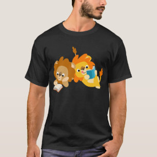 Lejon avläsarT-tröja för gullig tecknad T Shirt