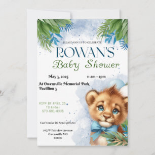 Lejon Baby Shower Inbjudan