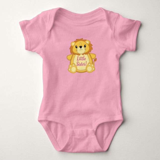Lejon Baby Shower Rosa T Shirt (Framsida)
