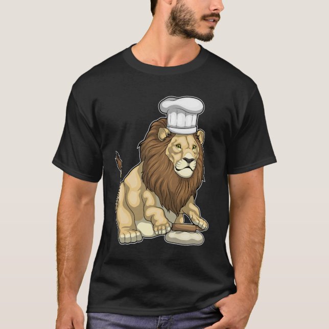Lejon Baker Chef hat T Shirt (Framsida)