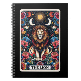 Lejon bärbar dator med Tarot Card Anteckningsbok