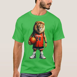 Lejon basketboll t shirt