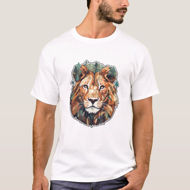 Lejon Beast Animal World Wildlife Beauty Discovery T Shirt (Framsida)