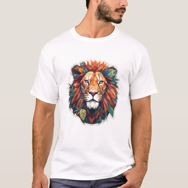 Lejon Beast Animal World Wildlife Beauty Discovery T Shirt (Framsida)