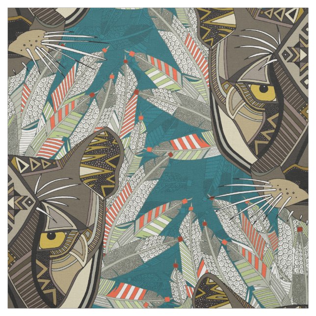 lejon bergblått tyg (Provkarta)