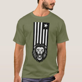 Lejon BLACK OCH VITFRIHET PATRIOT T Shirt