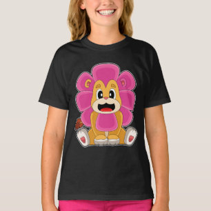 Lejon blomma t shirt