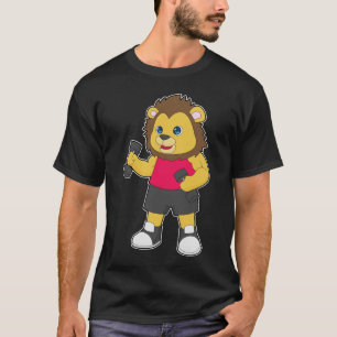 Lejon Bodybuilder Hantlar Bodybuilding T Shirt