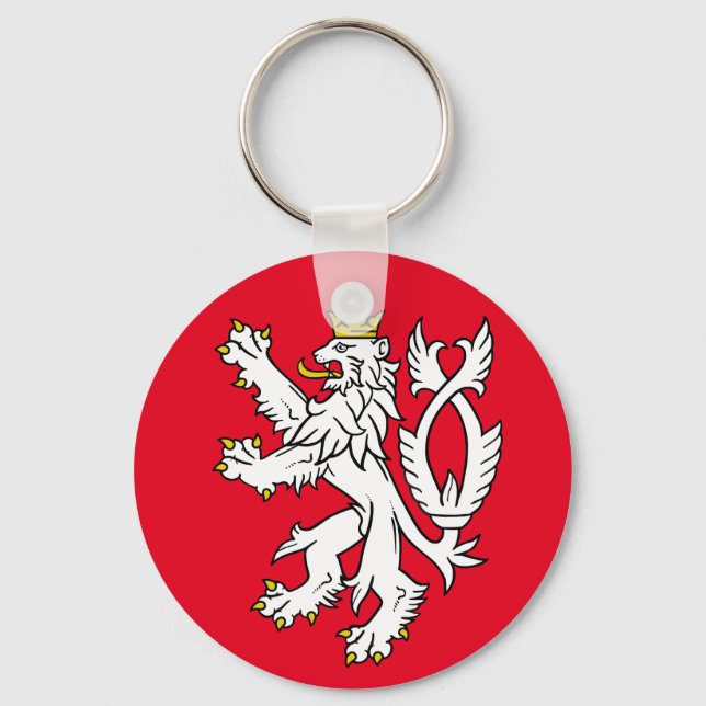 Lejon bohemisk heraldisk nyckelring (Framsida)