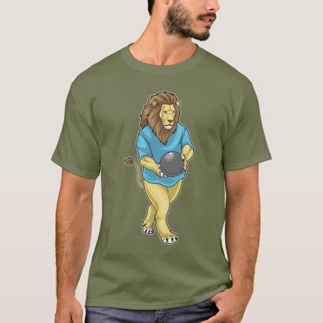 Lejon Bowling Bowling T Shirt (Framsida)