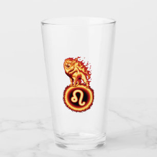 Lejon brandsymbol - Leo Zodiac-tecken Glaskopp