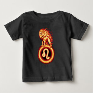 Lejon brandsymbol - Leo Zodiac-tecken T Shirt