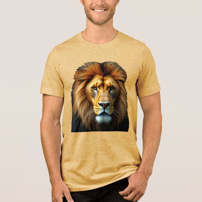 Lejon Bravery Bella+Canvas mästare T Shirt (Framsida)