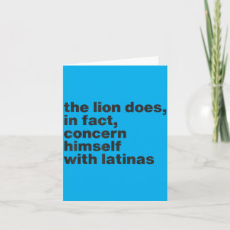 Lejon bryr sig faktiskt om latinas rolig meme-cita kort