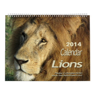 Lejon Calendar 2014 (Två-Sidan) Kalender