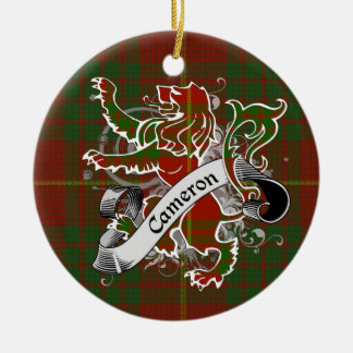 Lejon Cameron Tartan Julgransprydnad Keramik