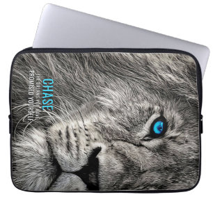 Lejon chatta dina drömmar laptop fodral