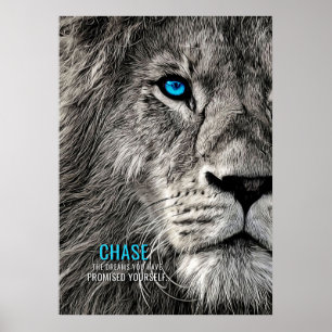 Lejon chatta dina drömmar poster