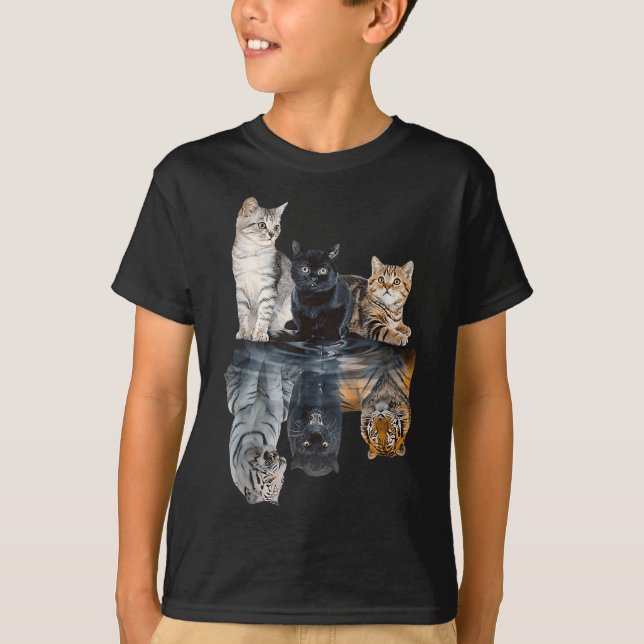 Lejon Cheetah Tiger Funny Ca. T Shirt (Framsida)
