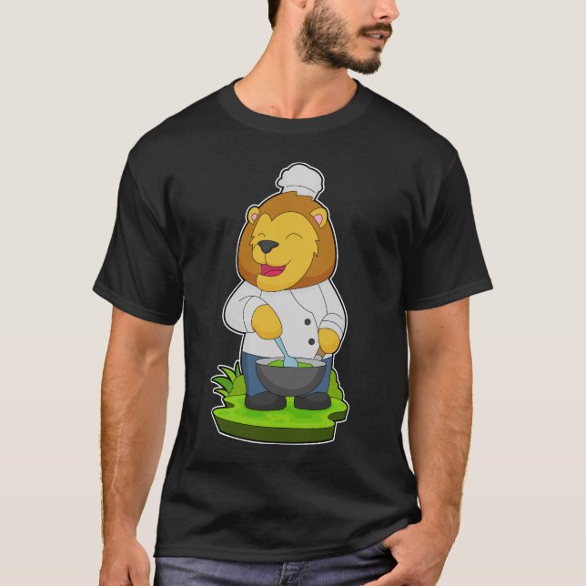 Lejon Chef Chef hat T Shirt (Framsida)