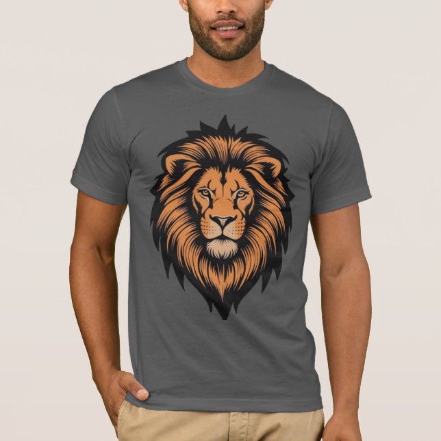 Lejon chef för fantastisk Tattoo Stil T-Shirt (Framsida)