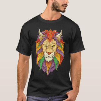 Lejon chef för häftiga stamstammar t shirt