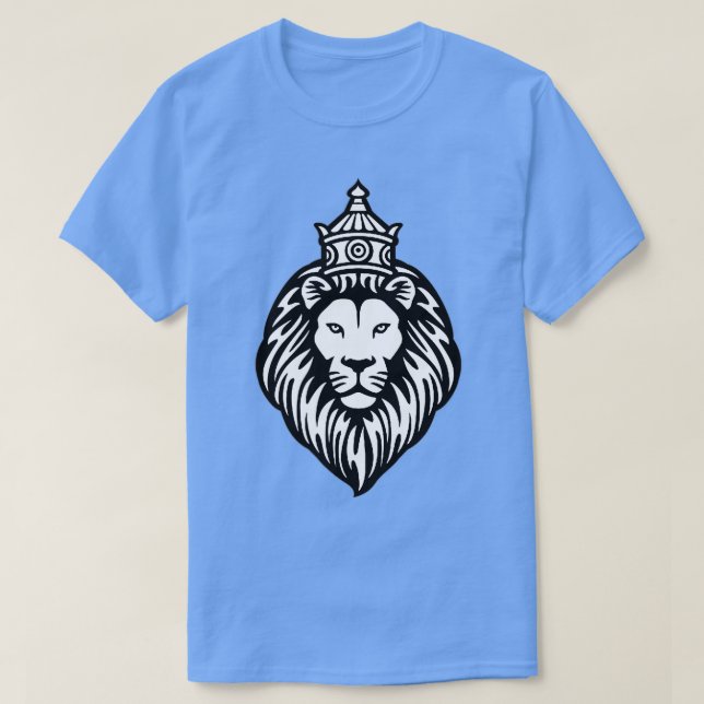 Lejon chef Krona Shirt Kung Lejon Cat Ansikte Tee  (Design framsida)