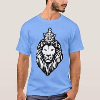 Lejon chef Krona Shirt Kung Lejon Cat Ansikte Tee