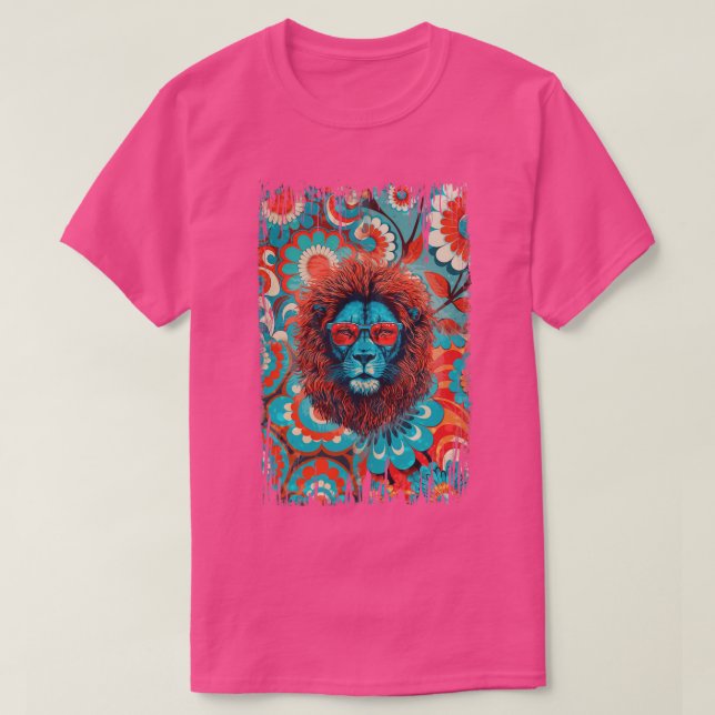 Lejon coola för Retro T Shirt (Design framsida)