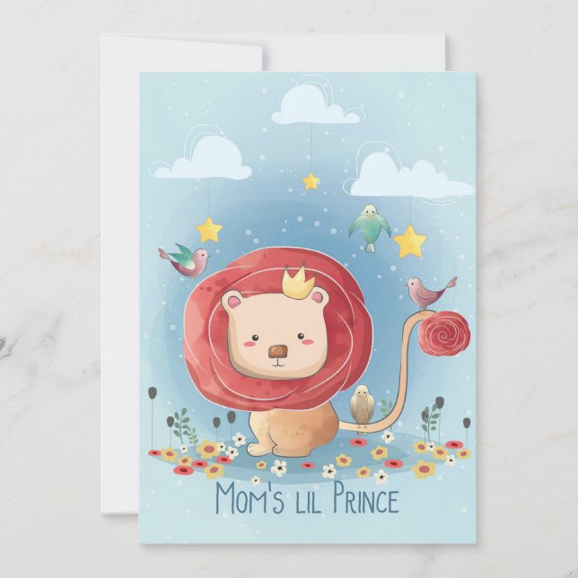 Lejon Cute Lejon Prince Spara Datumet (Framsida)