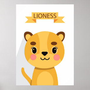 Lejon cute Lioness Poster