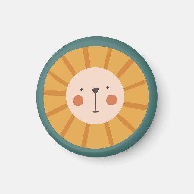 Lejon Cute-Orange Magnet (Framsidan)