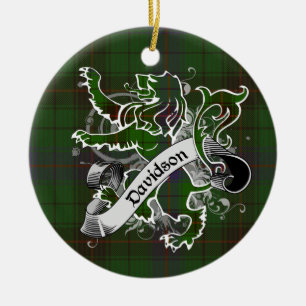 Lejon Davidson Tartan Julgransprydnad Keramik