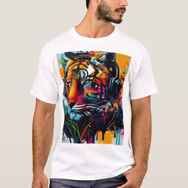 Lejon design T-skjorta T Shirt (Framsida)