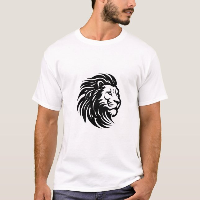 Lejon designtröskel t shirt (Framsida)