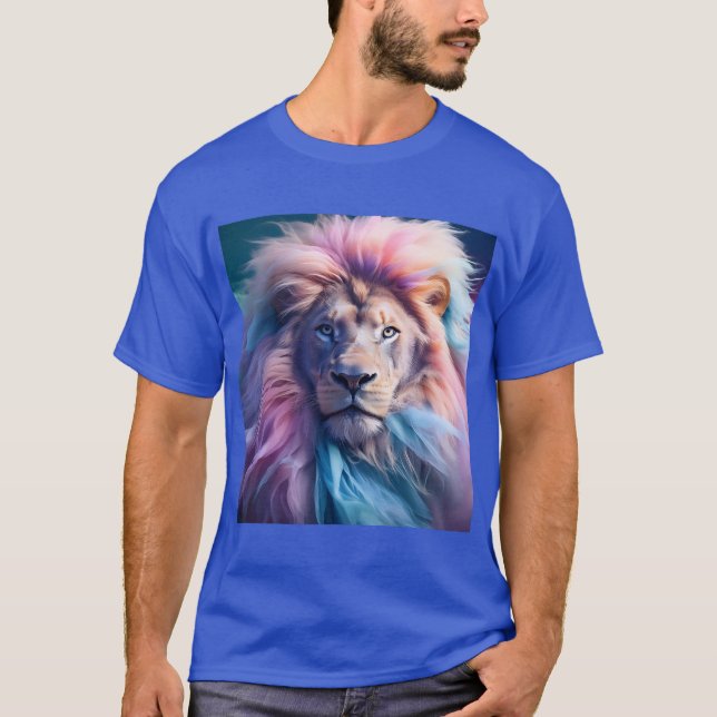 Lejon Digital Art T-Shirt (Framsida)