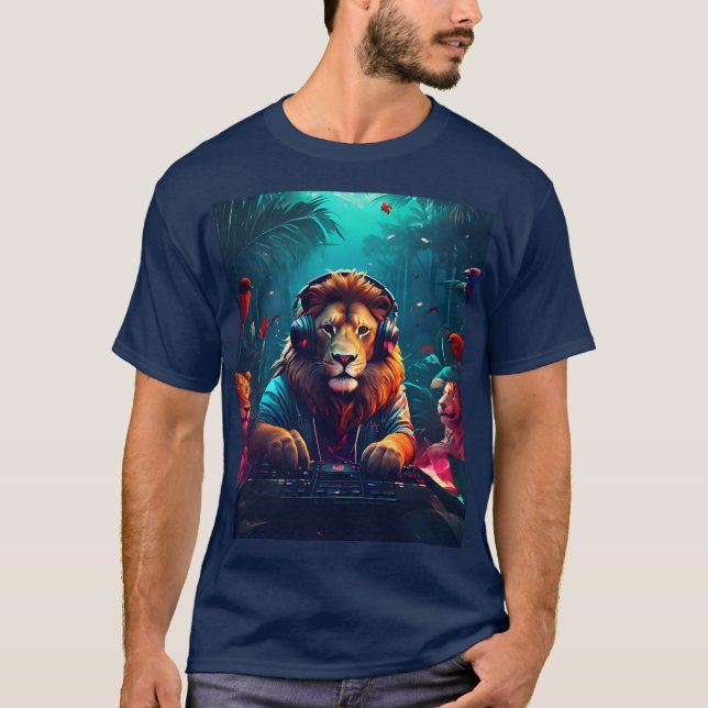 lejon dj t shirt (Framsida)