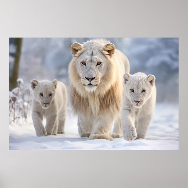 Lejon djurfamiljs utvänjningstyp poster (Framsidan)