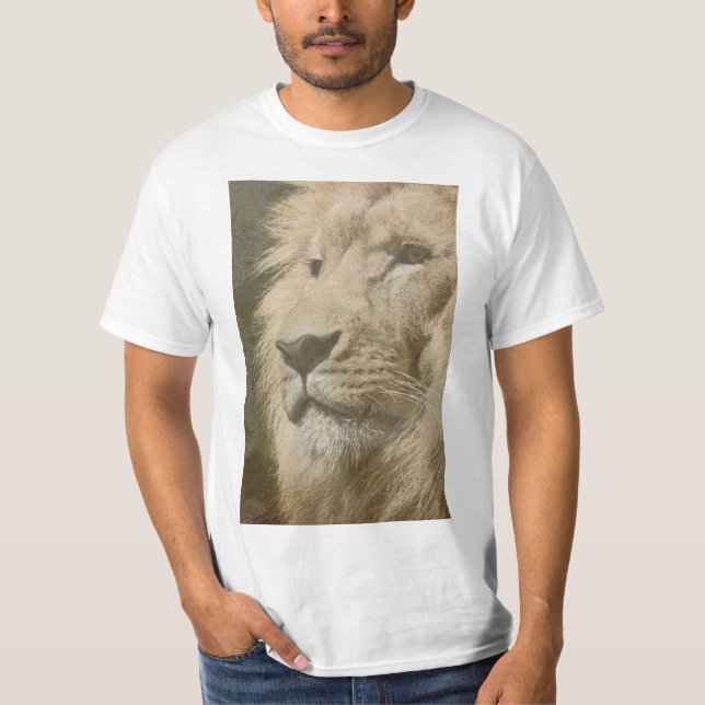 Lejon djurhuvudmall Manar värdemodern T Shirt (Framsida)