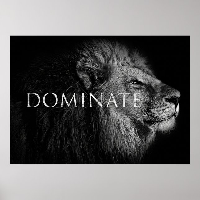 Lejon dominans som en Lejon Poster (Framsidan)