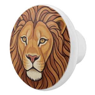 Lejon dörrdragning, Safari, Djur, Kung av Jungle Knopp