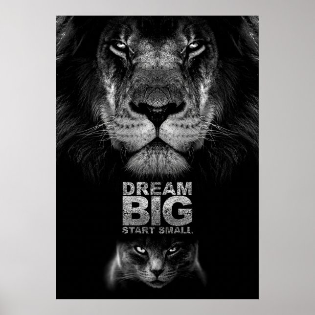 Lejon Dream BIG Start Small Poster (Framsidan)