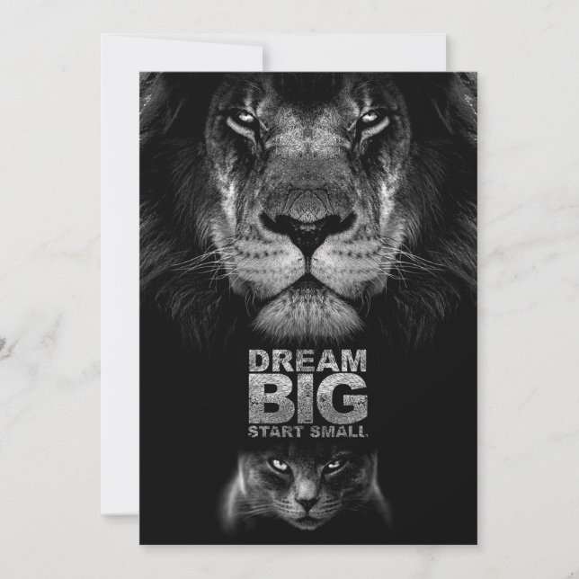 Lejon Dream BIG Start Small Tack Kort (Framsida)
